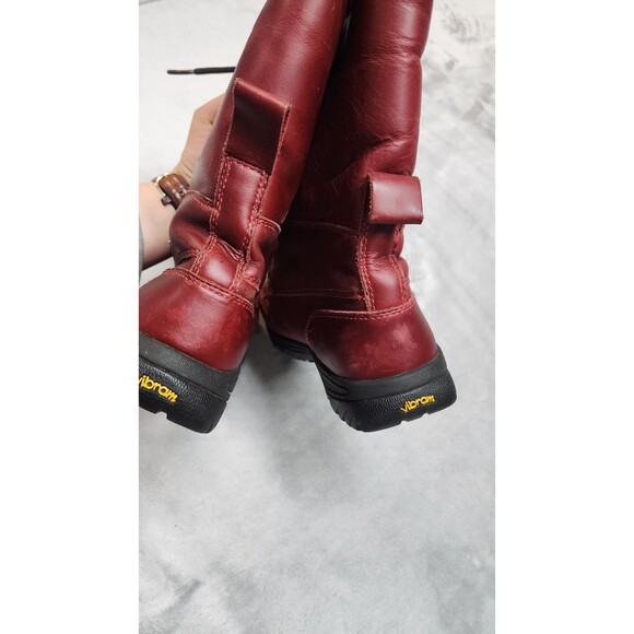 UGG Mens 9.5 Red Burgundy Genuine Leather Insulated Adirondack Boots - Picture 7 of 9